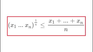 The arithmeticgeometric mean inequality [upl. by Jilli]