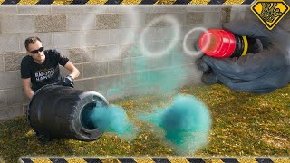 Next Level DIY Vortex Cannons TKOR Explores How To Make A DIY Air Cannon For Smoke Rings And More [upl. by Wahlstrom586]