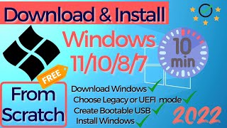 How to download and install Windows 11108 in 10 mins for FREE  The easiest way [upl. by Marjory]