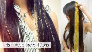 TINSEL HAIR EXTENSIONS with MICROLINKS [upl. by Yllitnahc]