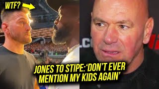 Stipe confused after weird confrontation with Jones about his kids [upl. by Epuladaugairam202]