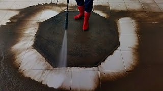 Flooded Hard dirty carpet cleaning satisfying rug cleaning ASMR [upl. by Yticilef]