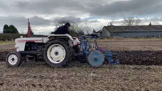 David Brown 885 Tractor Ploughing [upl. by Eimor]