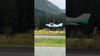 Mountain Airport Takeoff  Anchorage city pilotlife shorts [upl. by Ingar]