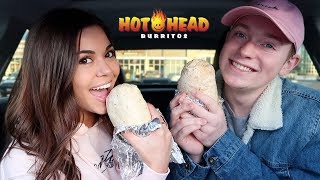 BIG Hot Head BURRITOS MUKBANG   Steph Pappas [upl. by Airasor]