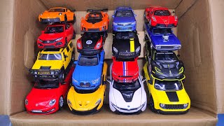 Box Full of Model Cars Nissan GTR R34 Nissan GTR R35 Lykan Hypersport Toyota AE86 Jeep Rubicon [upl. by Ahseiuqal]