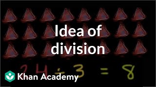 The idea of division  Multiplication and division  Arithmetic  Khan Academy [upl. by Nomra]