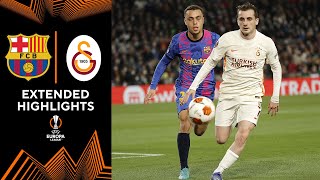 Barcelona vs Galatasaray Extended Highlights  UEL  Round of 16  Leg 1  CBS Sports Golazo [upl. by Adlay179]