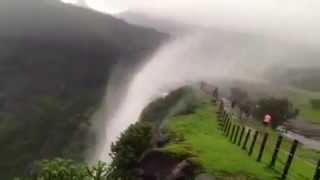 Amazing Reverse Waterfall in BHANDARDAR AHMEDNAGER MAHARASHTRA INDIA [upl. by Esetal]