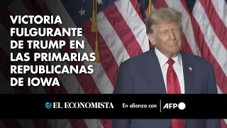 Victoria fulgurante de Trump en las primarias republicanas de Iowa [upl. by Assirual]