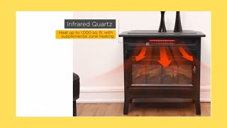 Duraflame DFI501001 Infrared Quartz Fireplace Stove Review [upl. by Kcirdahs108]