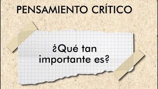 🧠 El pensamiento crítico es la herramienta que separa a los líderes de los seguidores 📣 [upl. by Lekzehcey]