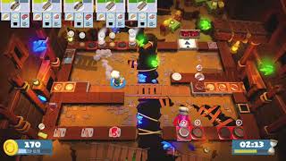 Overcooked 2 Level 25 2 Players 3 Stars [upl. by Vachell477]