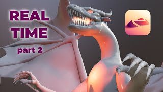 Dragon in Nomad Sculpt Real Time  Part 2 [upl. by Hgielra926]