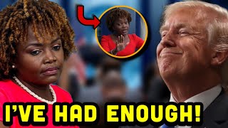 Karine JeanPierre SNAPS and STORMS OUT in RAGE After Trump’s Victory ‘It’s NOT FAIR’ [upl. by Eekorehc]