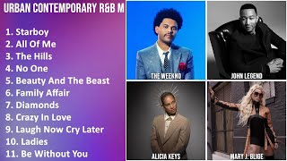 URBAN CONTEMPORARY RampB Music Mix  The Weeknd John Legend Alicia Keys Mary J Blige  Starboy [upl. by Iy500]