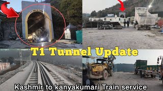 t1 tunnel usbrl update  usbrl project update 2024 kashmir to kanyakumari [upl. by Enelyaj]