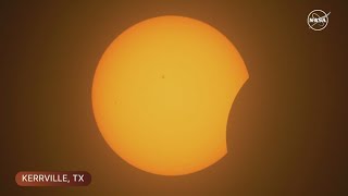 Partial eclipse begins in Kerrville Texas [upl. by Narej]