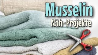 😯 4 einfache Projekte für Babys amp Kinder aus Musselin 🤩  Nähen ohne Schnittmuster  Nähtinchen [upl. by Anivad199]