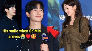 Sweet Jung Hae In Smile so brightly when Jung So Min arrived at VIP Premier of Veteran 2 [upl. by Chet]