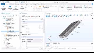 Cross flow heat exchanger in COMSOL16 [upl. by Atiugram]