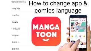 how to change mangatoon app language amp comics language [upl. by Issy]