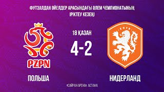 HIGHLIGHTS  Poland — Netherlands  UEFA Womens Futsal Qualifiers  18102024 [upl. by Nnaik]