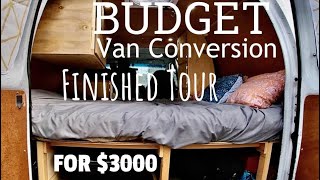 Budget Van Conversion Finished Tour  Ford Econoline 3000 [upl. by Antonetta313]