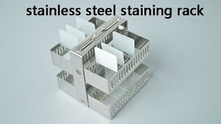 laboratory use for staining processing the stainless steel staining rack [upl. by Joselow]