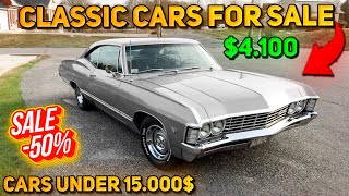 20 Magnificent Classic Cars Under 15000 Available on Craigslist Marketplace Perfect Bargain Cars [upl. by Terbecki537]