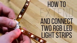 How To Extend And Connect Two RGB LED Light Strips  superbrightledscom [upl. by Hartzke]