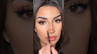 Maquillage coutouring pour affiner son nez  NOSE CONTOURING TUTORIAL shorts youtubeshorts [upl. by Gonzalez]