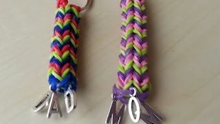 RAINBOW LOOM KEY CHAIN  How to Easy [upl. by Penoyer297]