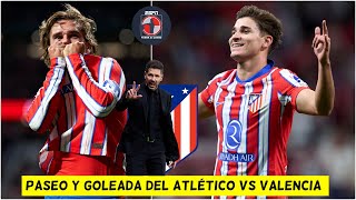 Atlético de Madrid JULIÁN ÁLVAREZ SE ESTRENÓ como GOLEADOR en victoria vs VALENCIA  Fuera de Juego [upl. by Lemcke]