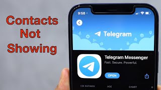 Telegram Not Showing Contacts In iPhone [upl. by Jennine]