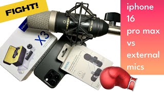 Boya V10 Fulaim X3 Marantz XLR mic vs iPhone 16 Pro Max ‘studio’ mics amp Audio Mix which is best [upl. by Kenzie]