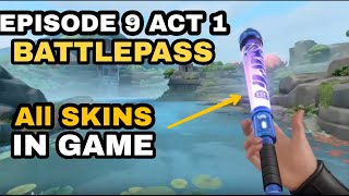 Valorant  Episode 9 Act 1 Battlepass All Skins in Gameplay amp Animations [upl. by Nahgeam]