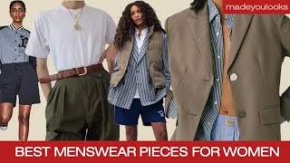 Best Menswear Pieces for Women  Androgynous Fashion [upl. by Janek]