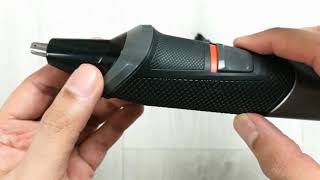 How to Attach the Nose and Ear Trimmer  Philips Multigroom Series 5000 Review [upl. by Lisette]