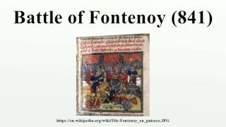 Battle of Fontenoy 841 [upl. by Strenta]