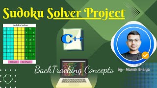 Sudoku Solver Project  concepts of Recursion amp Backtracking  C Projects  mastercodinghub7457 [upl. by Photina]