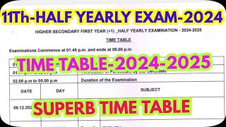 11Th Std Half Yearly Exam 2024 Time Table DSE09112024 To 23112024 Tngovt‎GRSUCCESSSTC [upl. by Carlie]