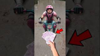 i stole his money😭 scooter skatepark funny comedy challenge bike skate money cash [upl. by Ylen36]