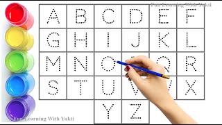 Alphabet writing collection of uppercase letters along the dotted lines for toddlers and kids  ABCD [upl. by Aierdna344]