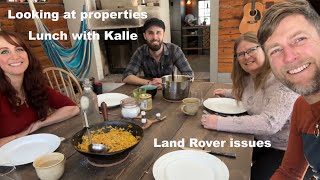 Immigrating to Sweden part 2  Lunch with Kalle Land Rover issues fika and looking at properties [upl. by Lucina]