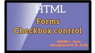 HTML Checkbox control in forms tamil [upl. by Ricker]