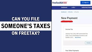 Can I File Somebody Elses Taxes with my FreeTaxUSA Account [upl. by Tserrof927]