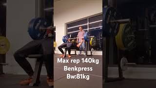 140kg benkpress motivation power sports benchpress training workout benkpress [upl. by Smiga]