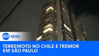 Forte terremoto no Chile balança prédios em SP  SBTNewsnaTV 190724 [upl. by Adnomar978]