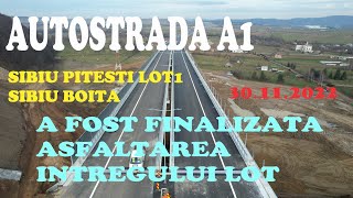 Autostrada A1 Sibiu Pitești lot1 Sibiu Boița filmat complet în 30 11 2022 autostradasibiupitesti [upl. by Ovida]